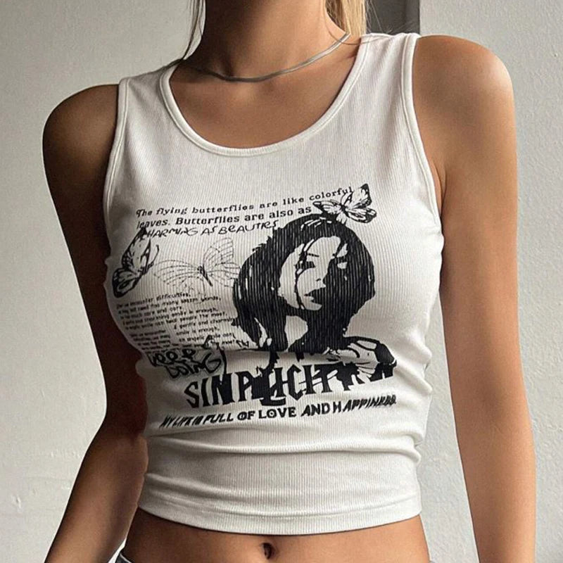Women Ribbed Tank Top Camisole