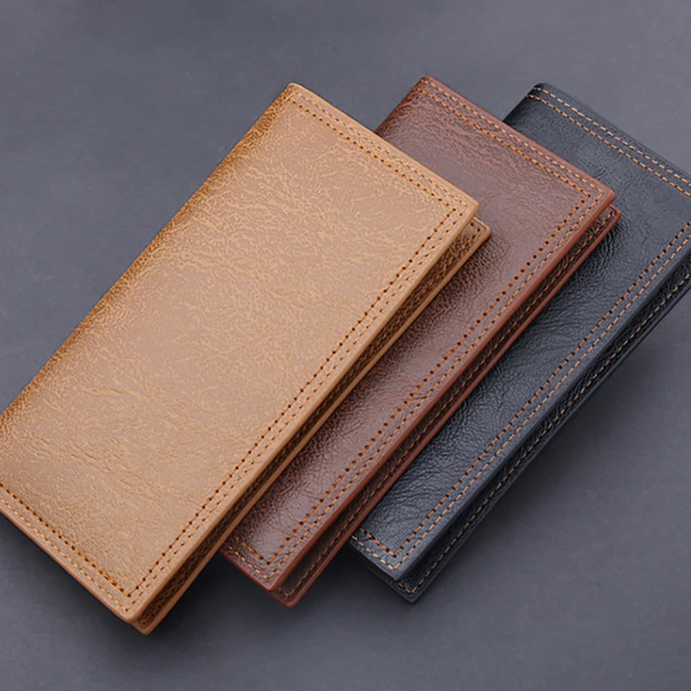 Classic  Men'S Wallet Long Oil Wax Leather