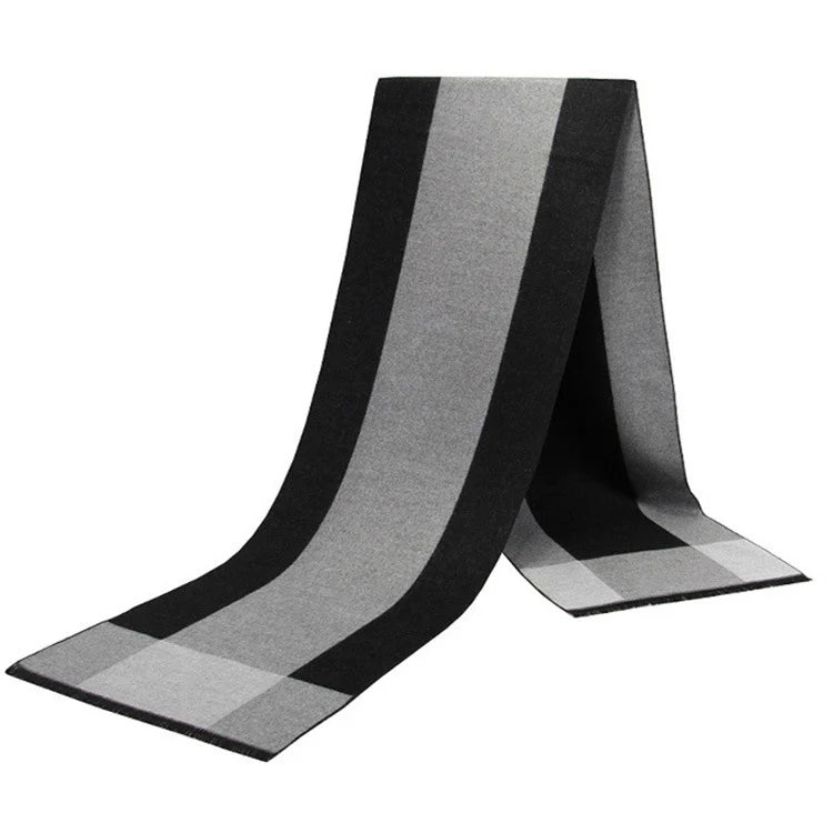 Cashmere Shawl Luxury Brand Scarf Soft Keep Warm Outdoor Grey Knit Neckerchief