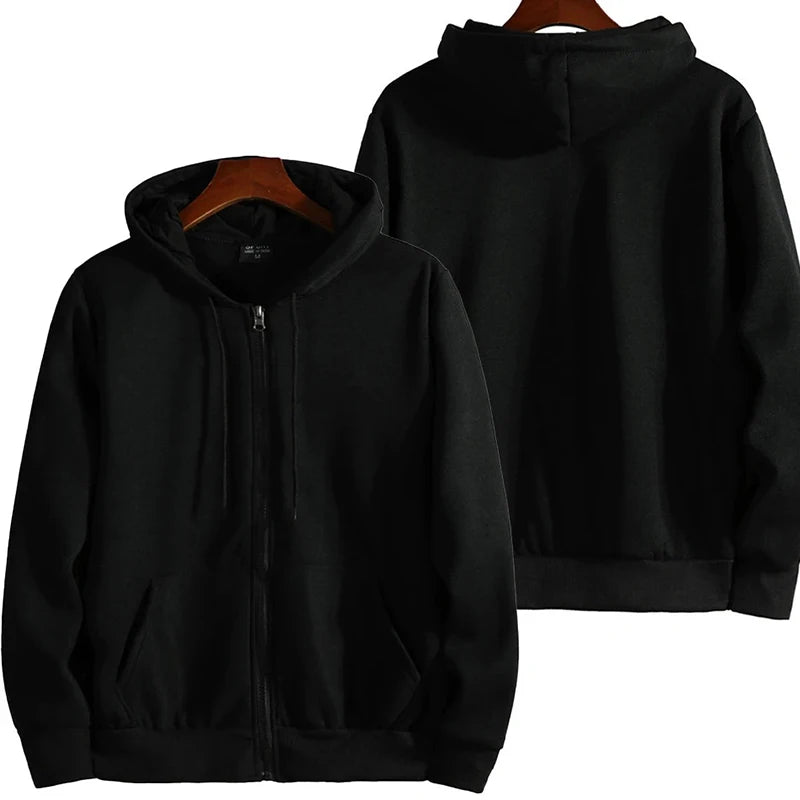 Zipper Hoodies  Men's New Long Sleeve Hooded Sweatshirt