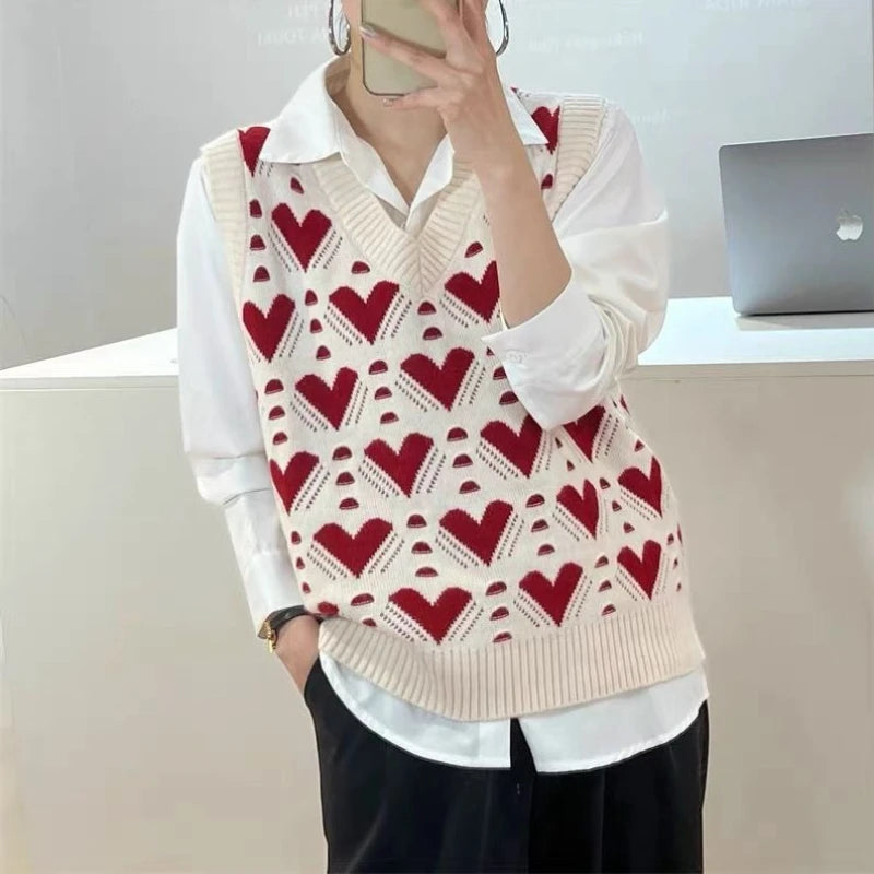 White Knit Vests For Women