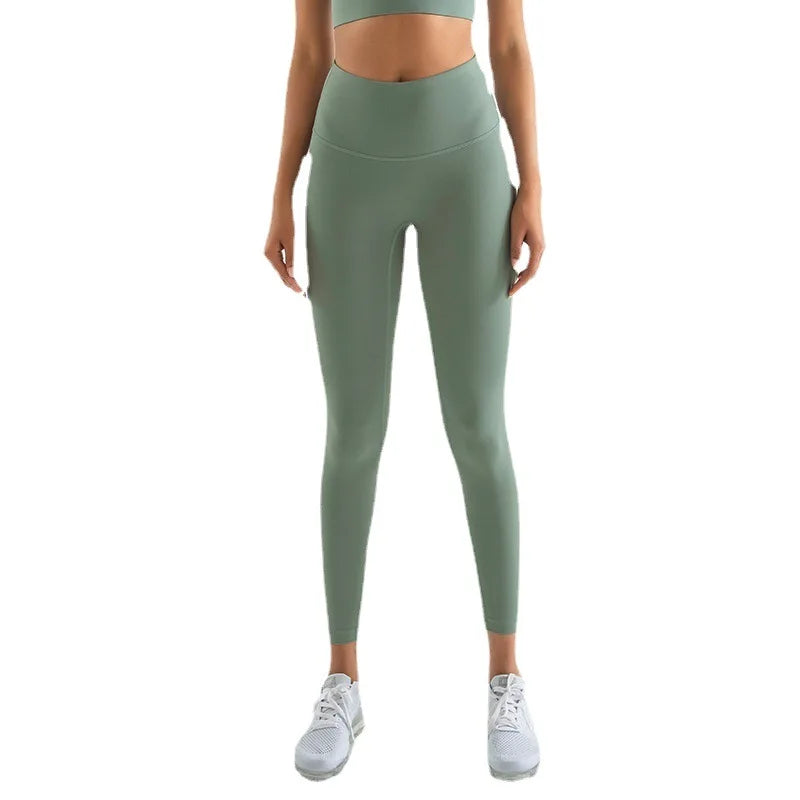 LULU-Style Double-Sided Brushed Yoga Pants