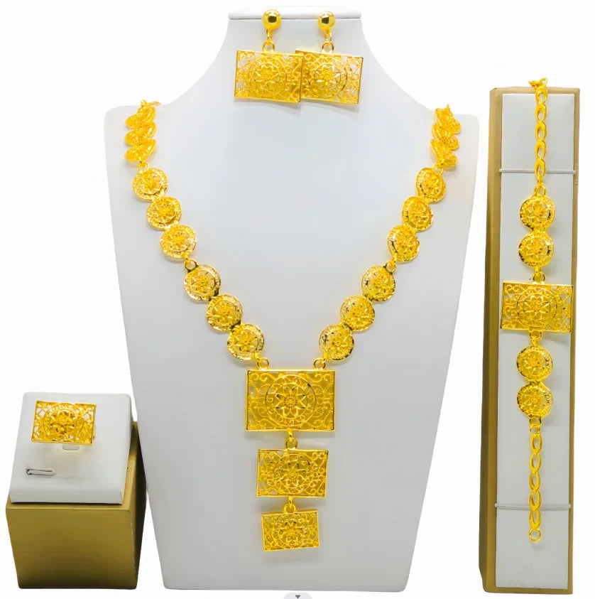Flower Design Luxury Color Women's Jewelry Set