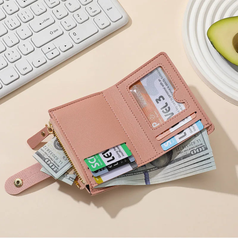 New Wallet Women's Short Small 2 Fold Multi-card Women's Wallet