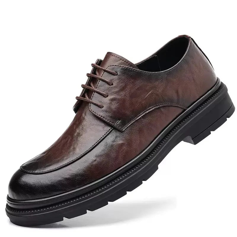 Men's leather shoes dress  work non-slip casual shoes