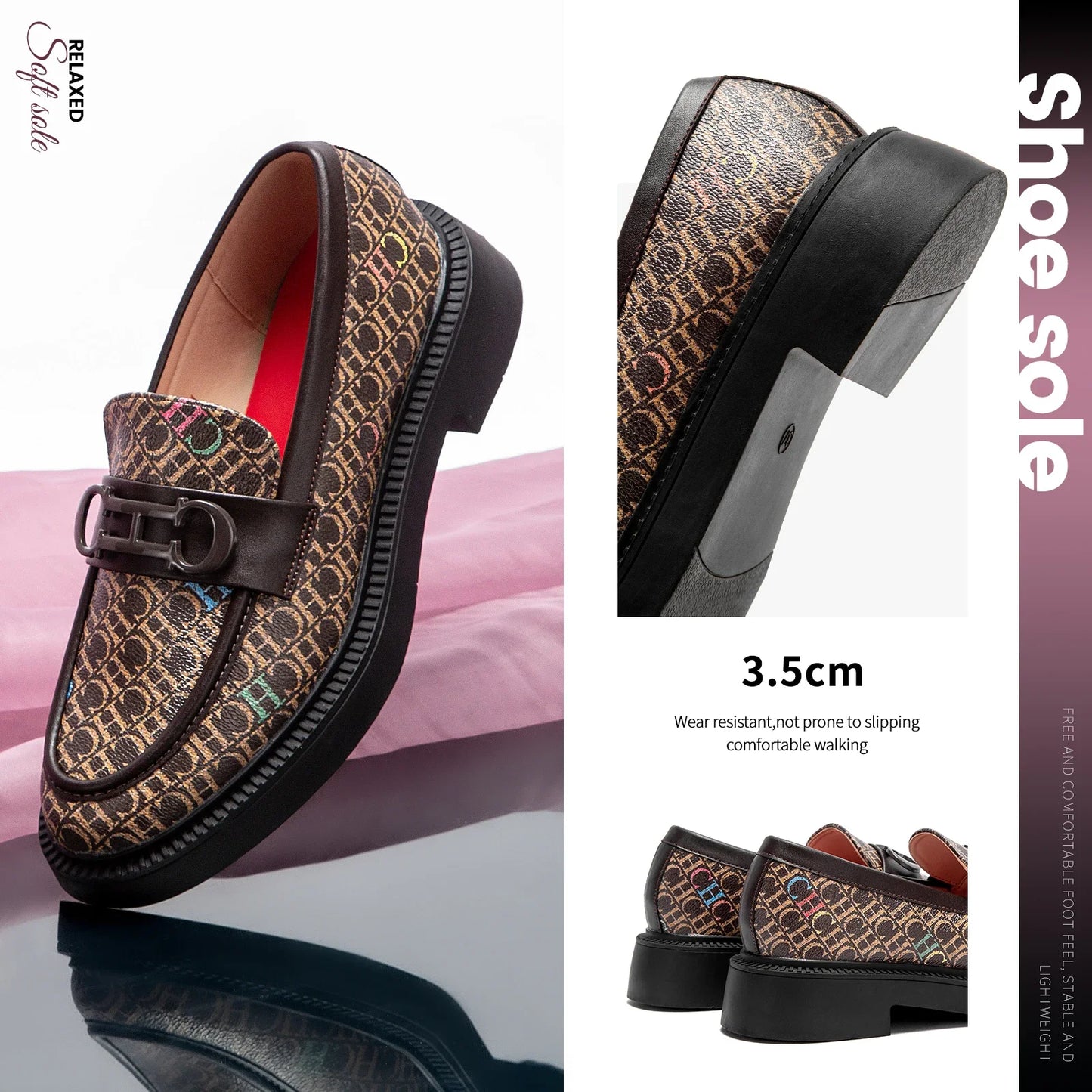 Men's and women's casual leather shoes