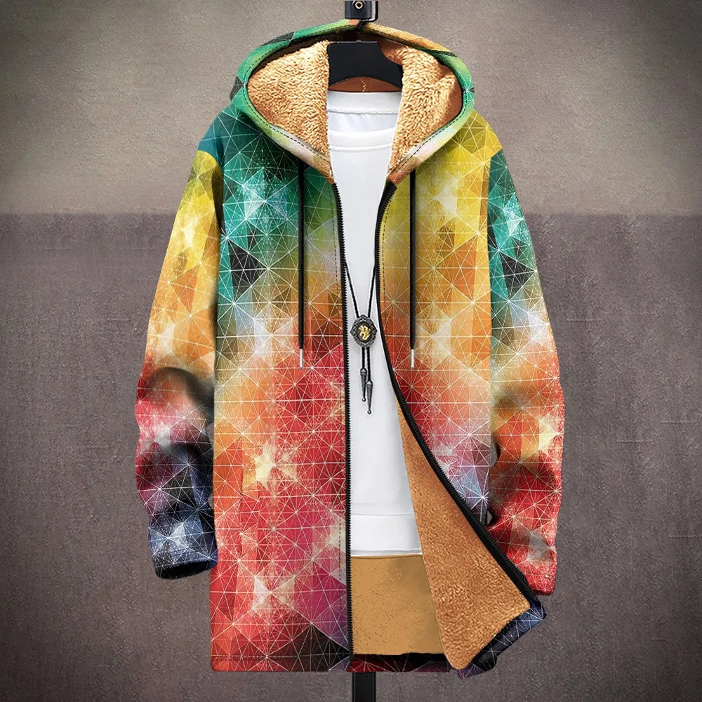 Men Cardigans Coats Retro Aztecs Printed