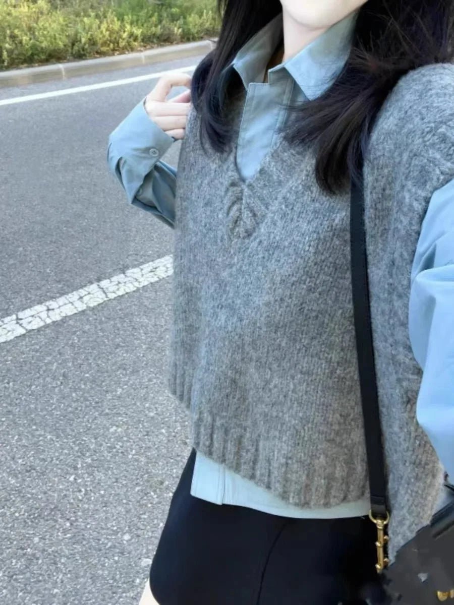 Knit Vest Sleeveless Warm Women's Knitwear