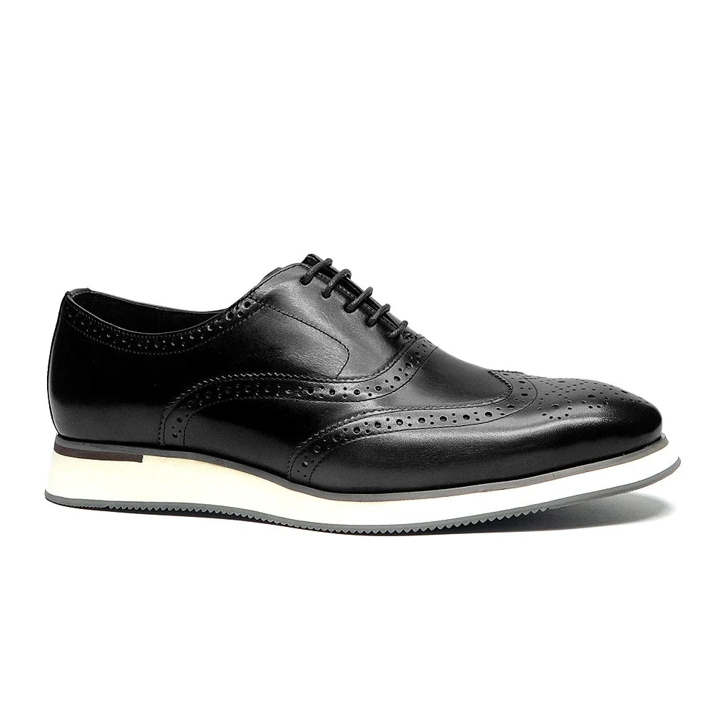 Men's Dress Sneakers Genuine Leather Italian Casual Formal Shoes