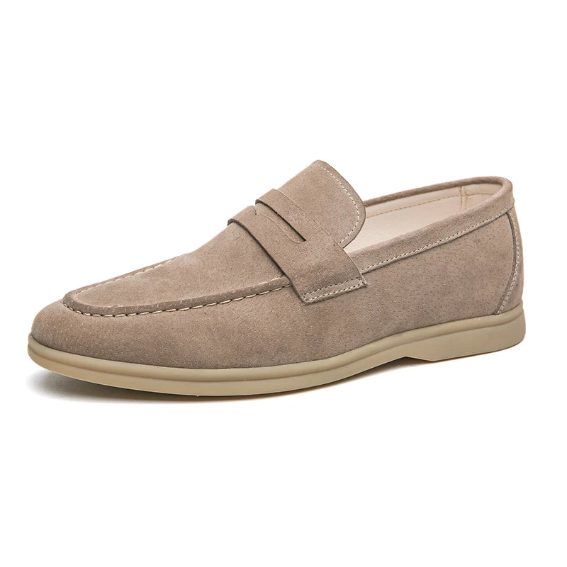 Men's Loafers Massage Soles Leather Casual Shoes