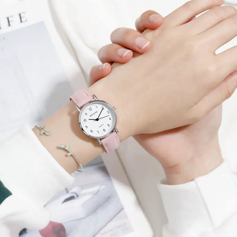 Women Leather Belt Watches Ladies Luxury Analog Quartz Luminous Wristwatch