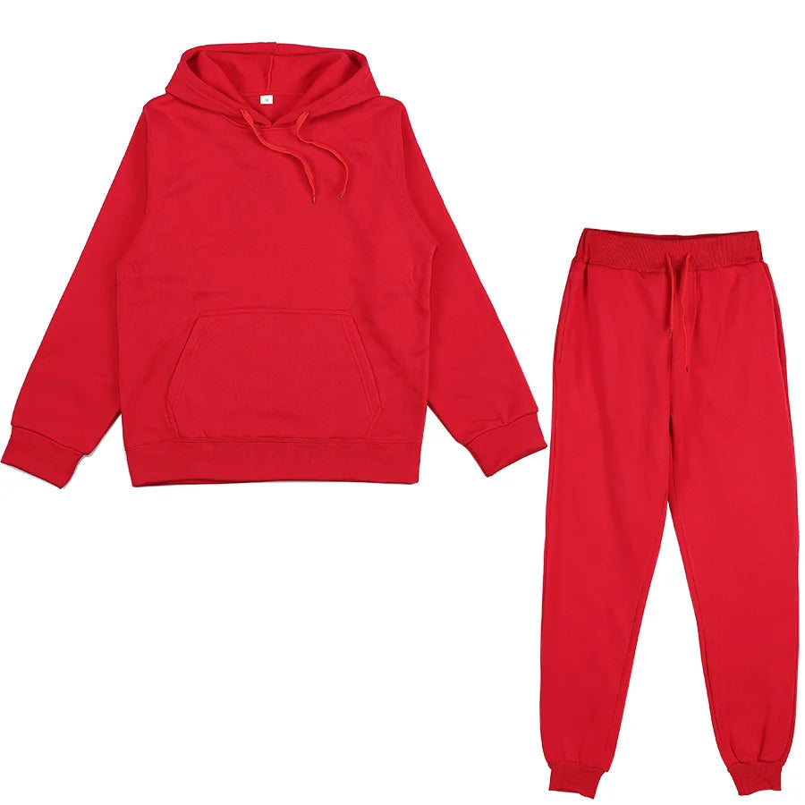 Women Warm Hoodie Sweatshirts And Long Pant