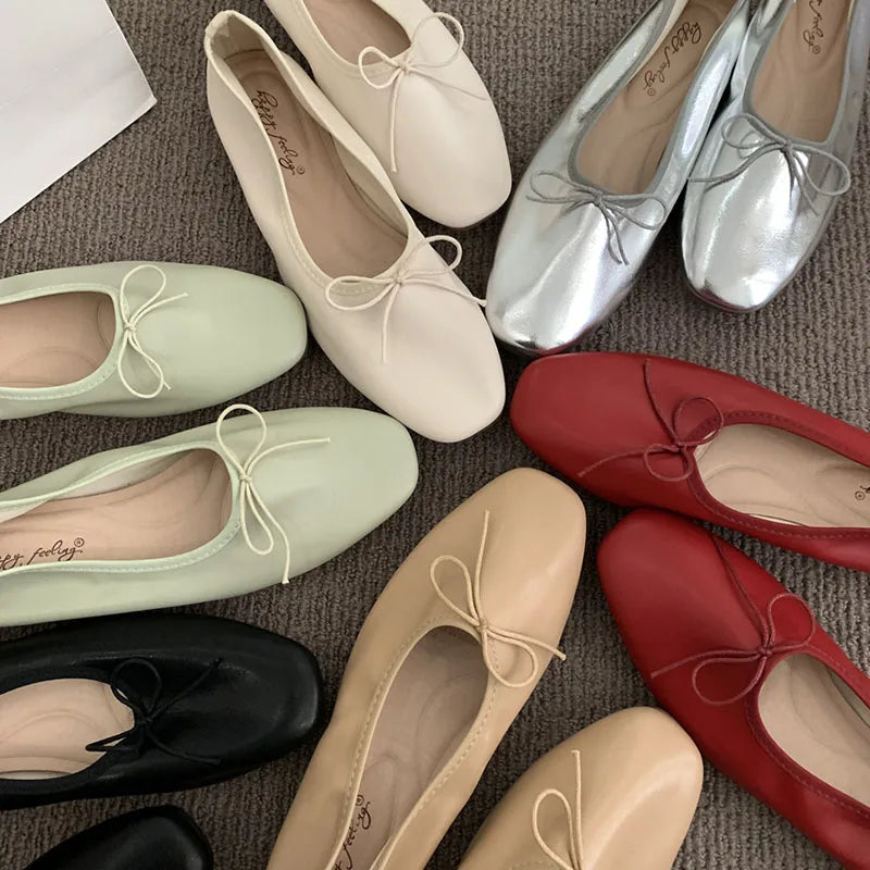 Women Ballet Flats Dance Shoes Casual Female Soft Footwear