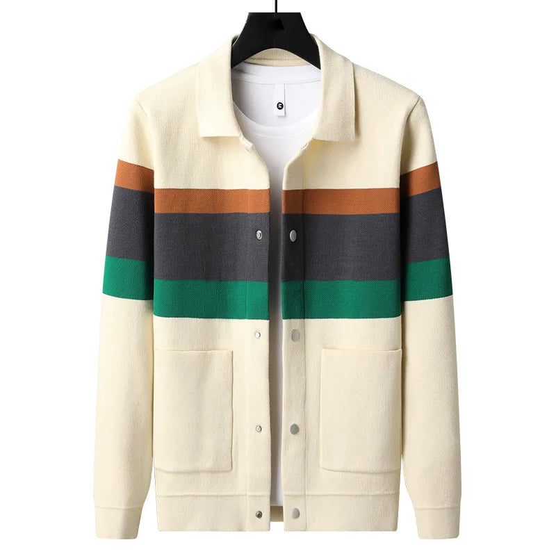 Mens Fashion Knitted Cardigan Coat