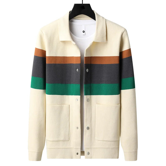 Mens Fashion Knitted Cardigan Coat