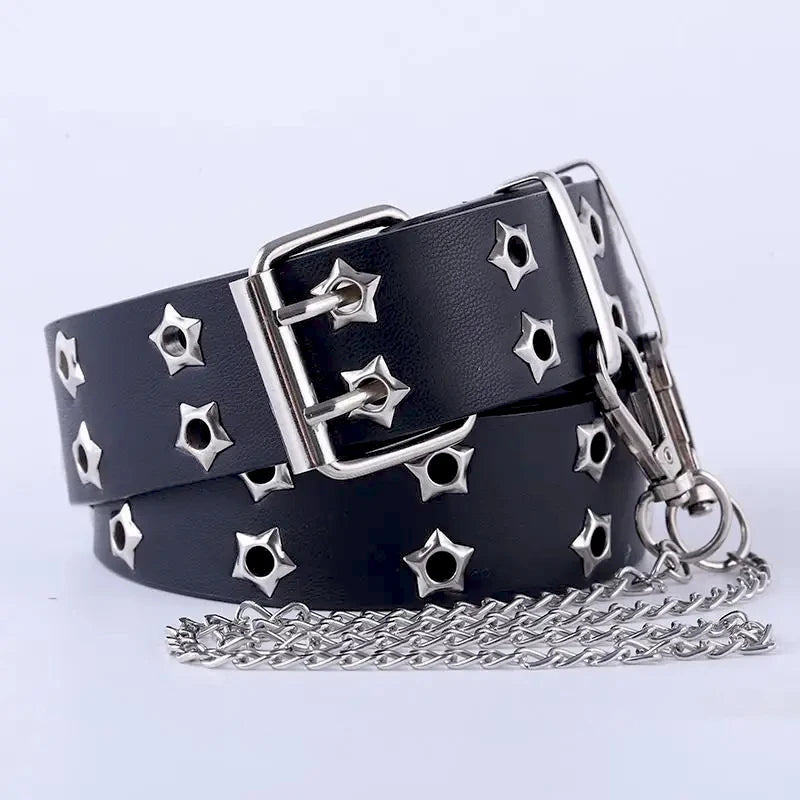 Women's Belt  Large size Double Hole Men Belt
