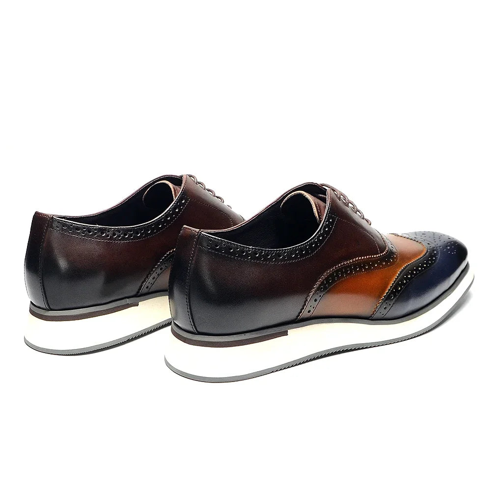 Men's Dress Sneakers Genuine Leather Italian Casual Formal Shoes