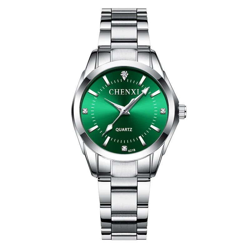 Luxury Stainless Steel Wristwatches Analog Luminous Quartz Clock Watch