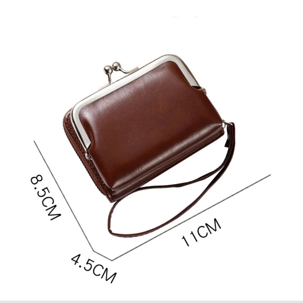 Women's Wallet Fashionable and Minimalist Wrist Strap Short Zero Wallet