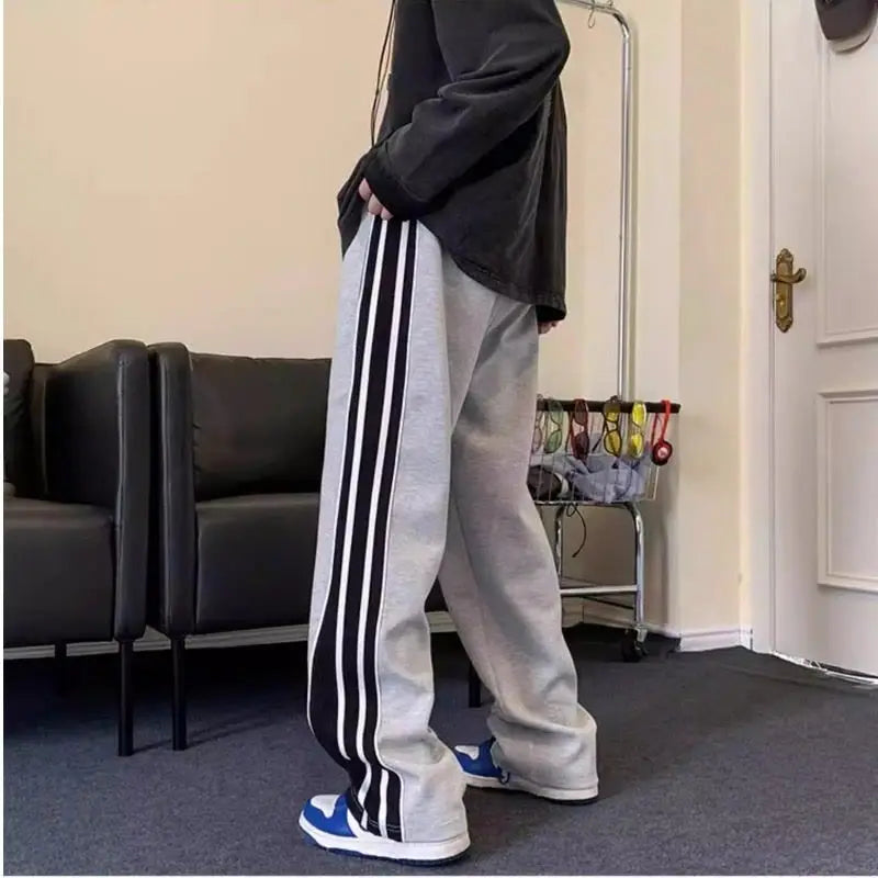 Men's Casual Wide Autumn Winter Straight Pants