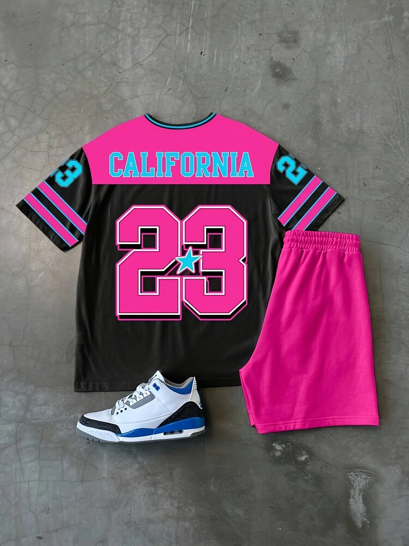 new men's set features street casual hip-hop fashion