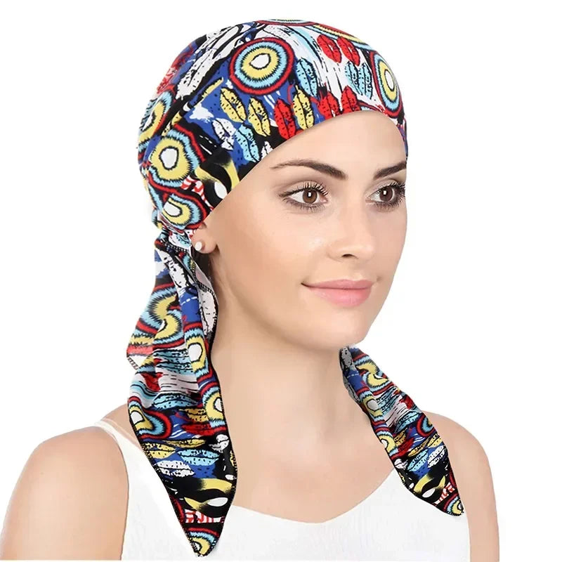 Women Soft Turban Hat Headbands Pre-Tied