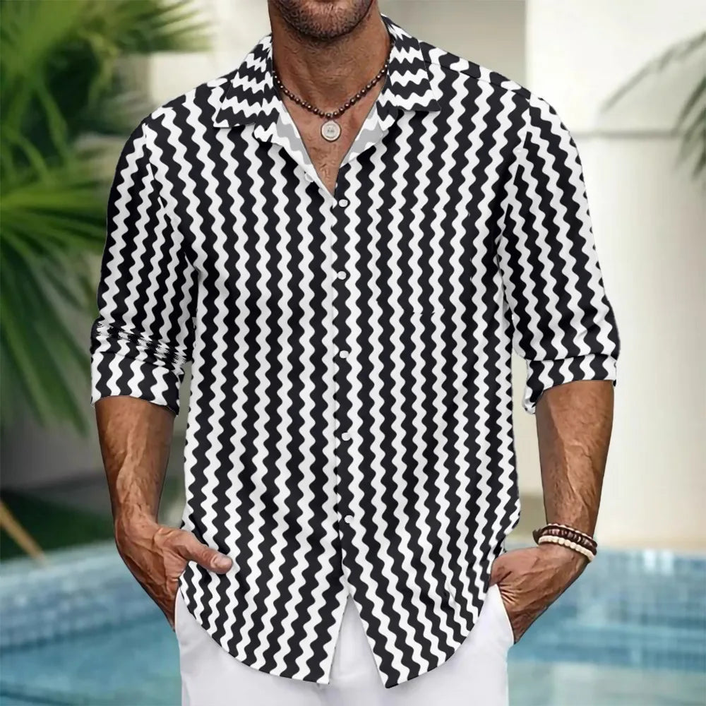 Button Up Shirts Seafoam Striped