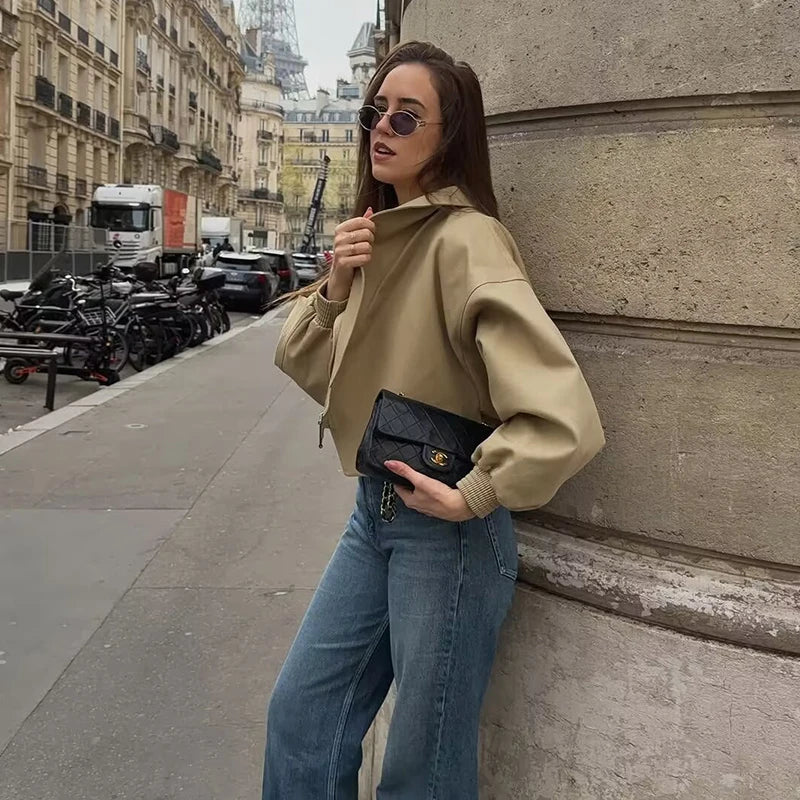 Slim and Elegant Bat Sleeve Spring Warm Jackets Women