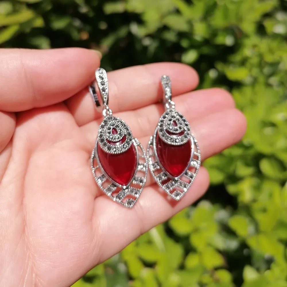 Rhinestone Horse Eye Stones Women's Jewelry Set