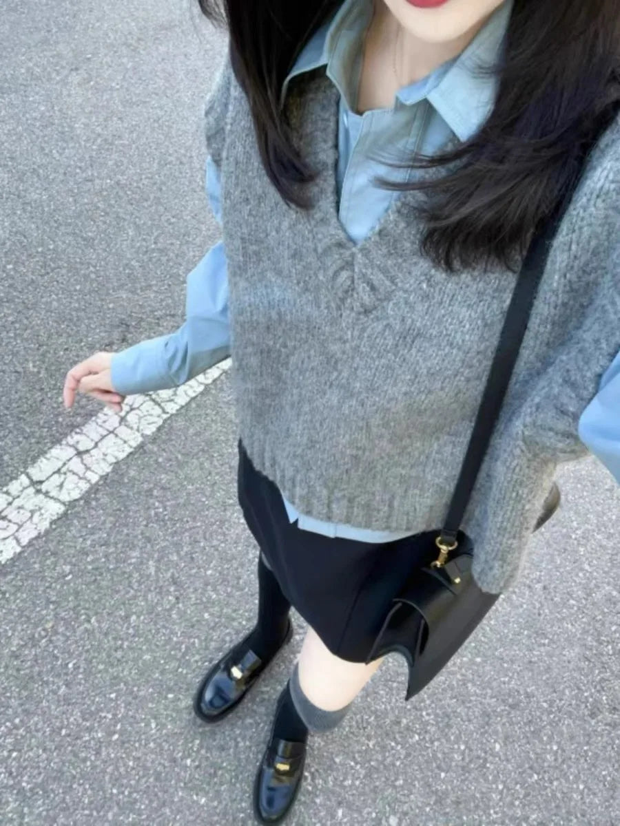 Knit Vest Sleeveless Warm Women's Knitwear