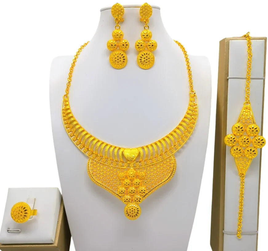 Flower Design Luxury Color Women's Jewelry Set