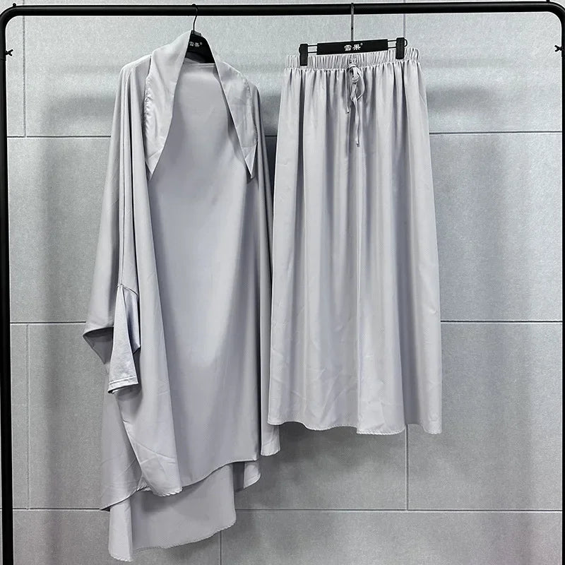 Ramadan Abayas Sets  2 Piece Set Women Hijab Dress Prayer Garment