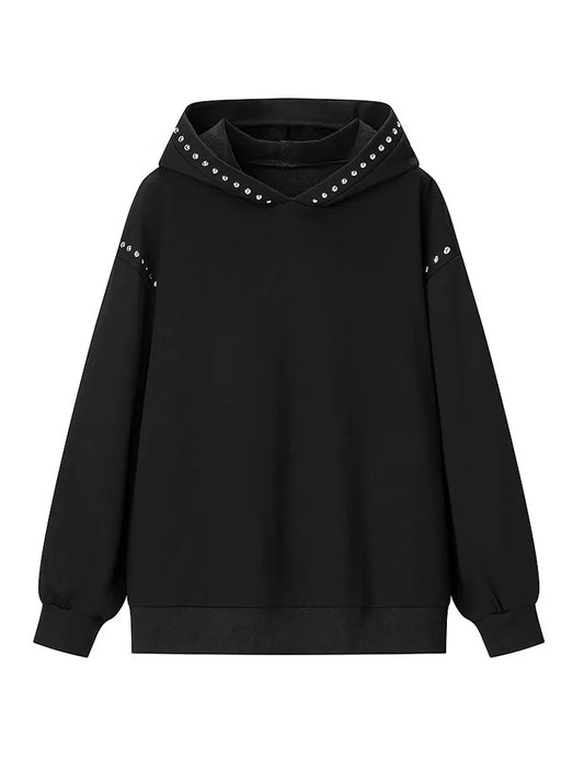 HH Woman Fashion Casual Hooded Sweatshirt Long Sleeves