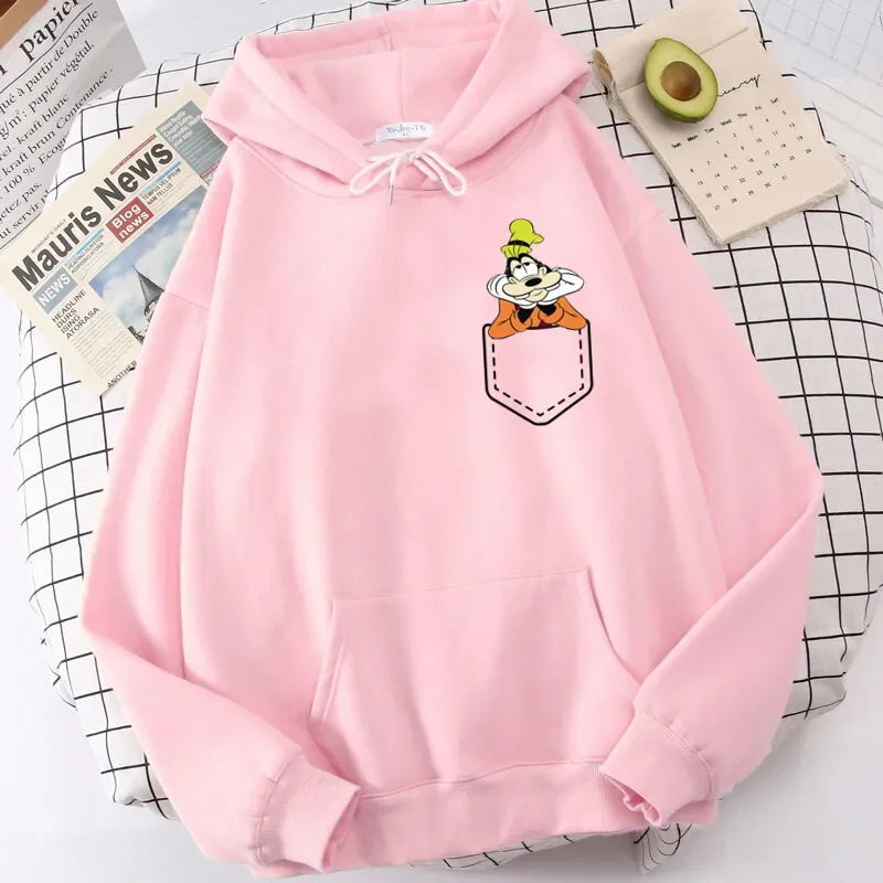 Women's Sweatshirt Goofy Printed  Hoody Pullover Home Outdoor