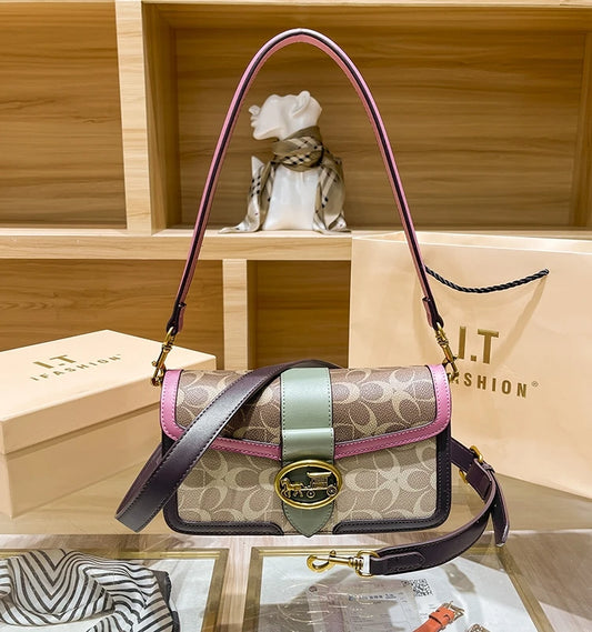 Women's handbag  fashionable contrasting color underarm bag