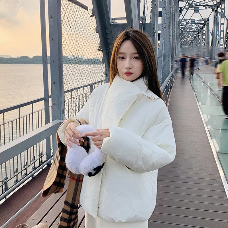 Women's Winter Lapel Puffer Jacket