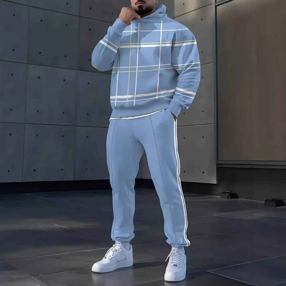 The New Men's Set for Spring and Autumn Casual Fashionable Comfortable and Soft