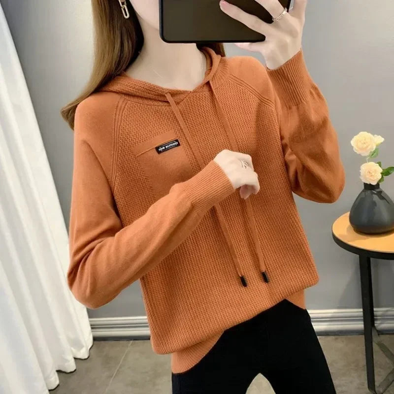 Women's Hooded Sweatshirts Loose Plain Hoodies