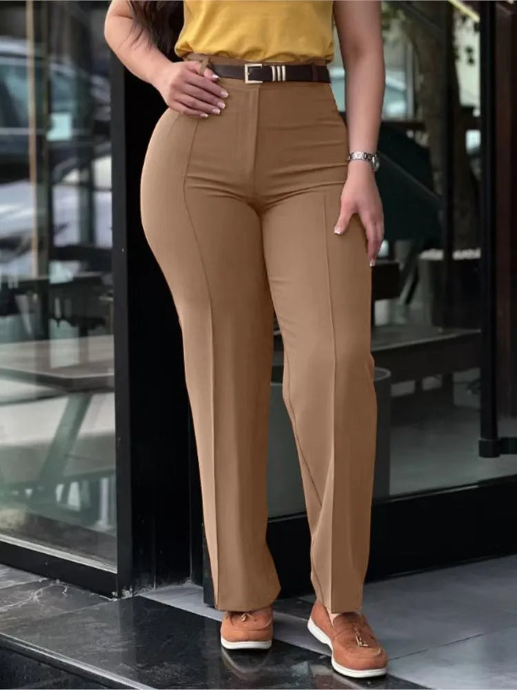 Women's High Waist Straight Leg Work Pants