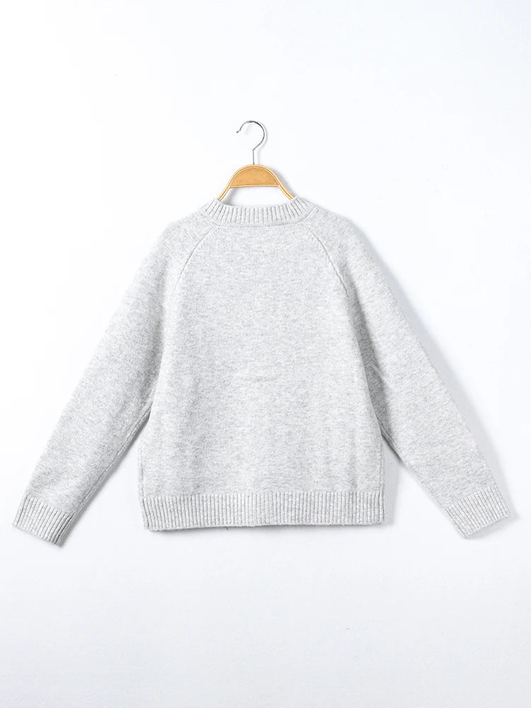 Women's Knitted Cardigan round Neck Long Sleeve Comfortable Knitwear