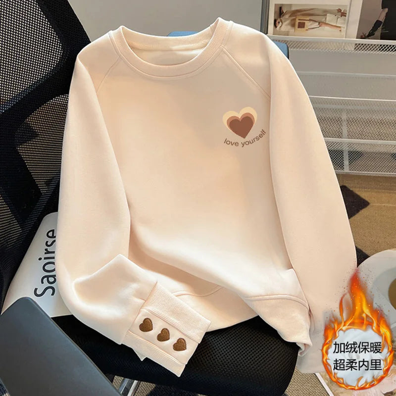 Women's Sweatshirt  Loose Casual Pullover Bottoming Shirt Top