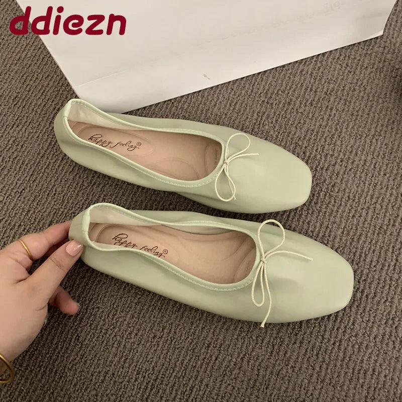 Women Ballet Flats Dance Shoes Casual Female Soft Footwear