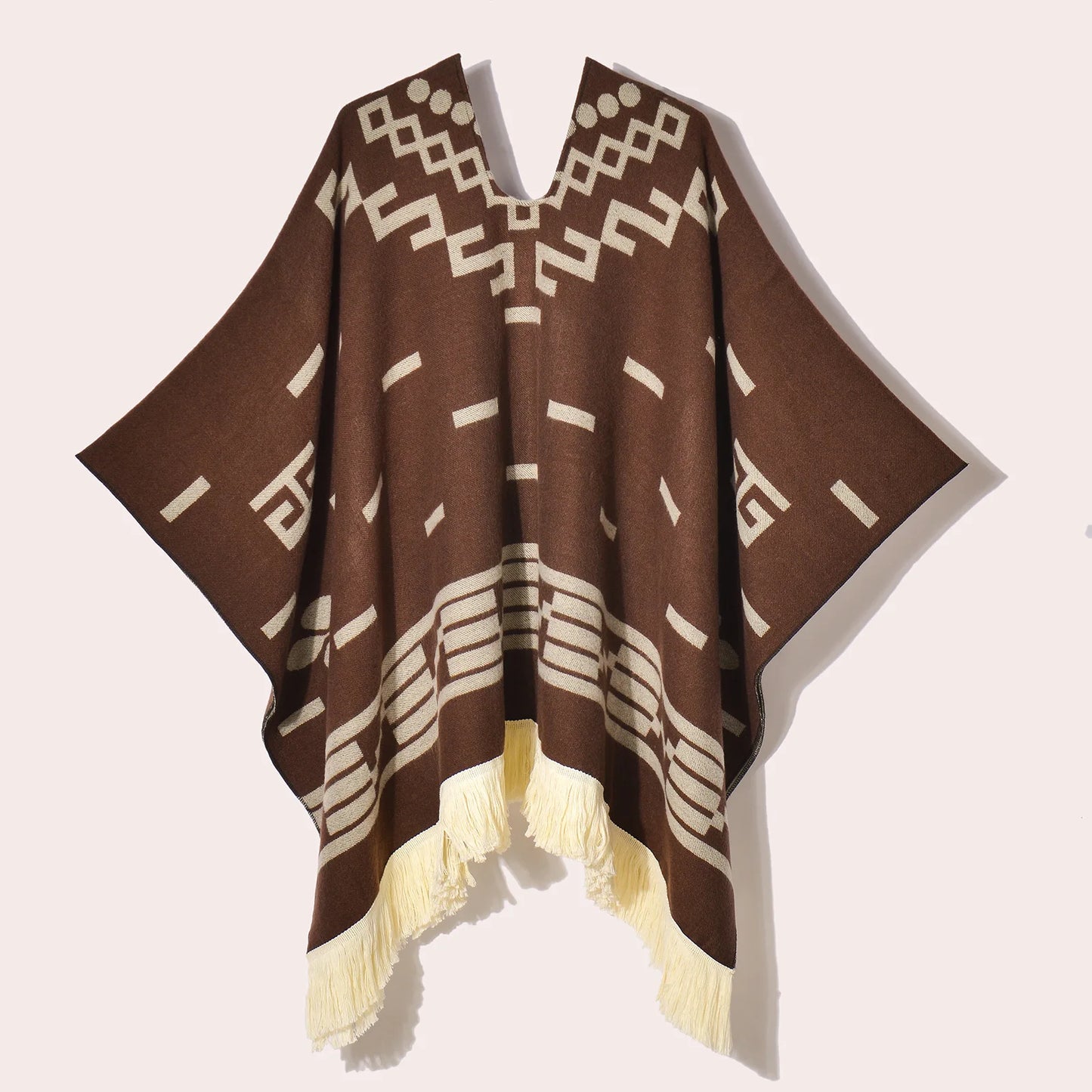 Men's Cape Fashionable Knitted Fringed Pullover