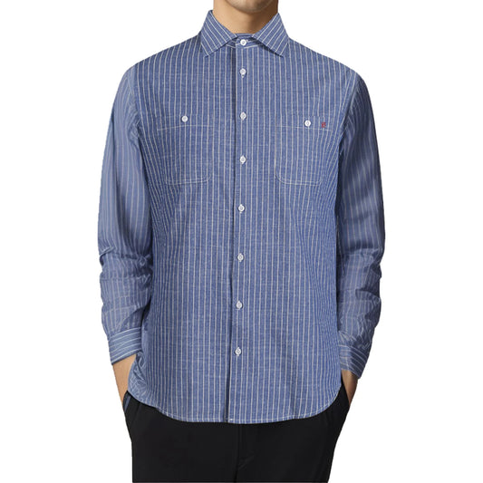 Men Shirts Leisure Embroidered