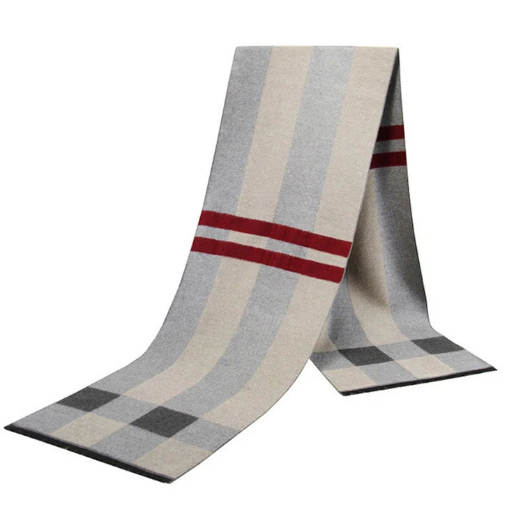 Cashmere Shawl Luxury Brand Scarf Soft Keep Warm Outdoor Grey Knit Neckerchief