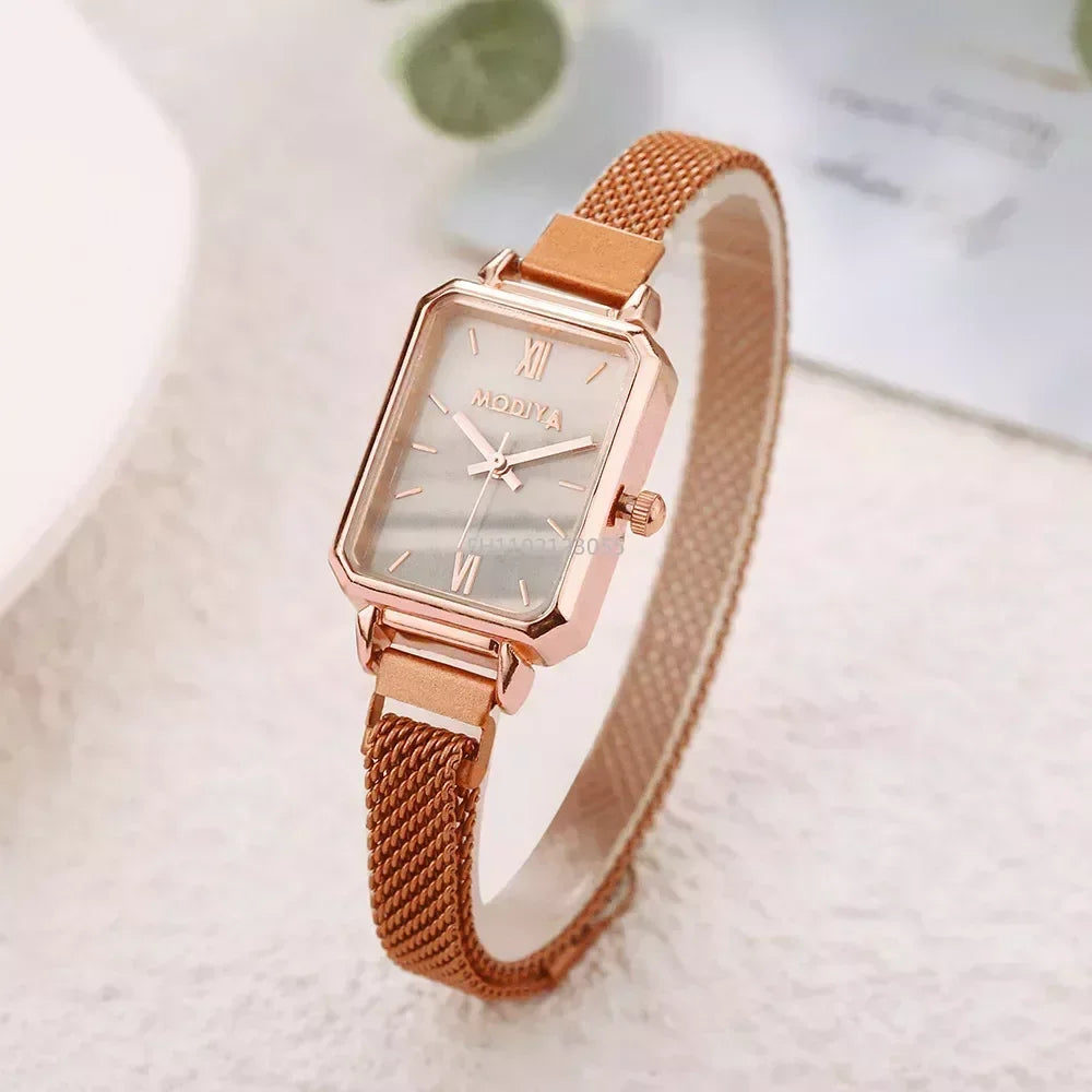 Women Watches Fashion Square Ladies Quartz Watch