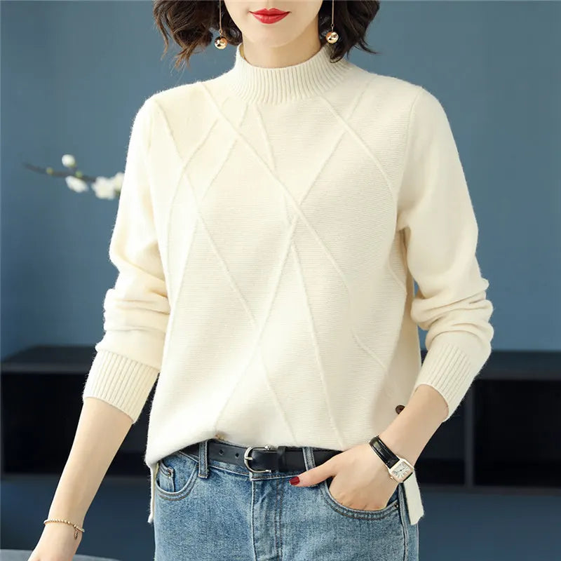 Half Turtleneck Knitwear Bottoming Crop