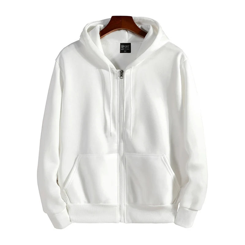 Zipper Hoodies  Men's New Long Sleeve Hooded Sweatshirt