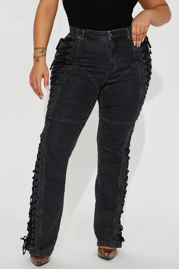 Women's Straight-leg High-waisted Jeans