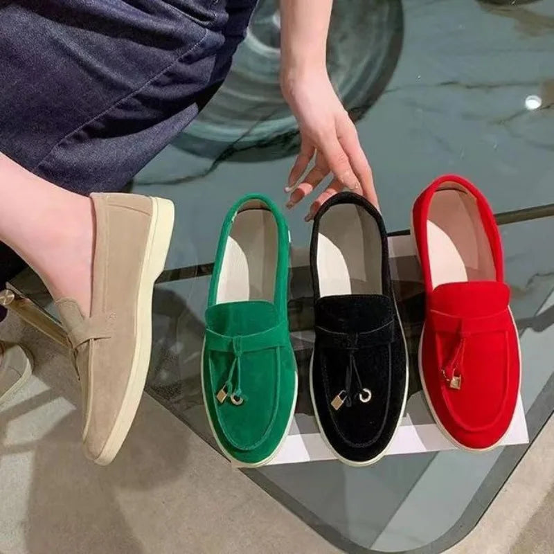 Women Flats  Platform Suede Loafers